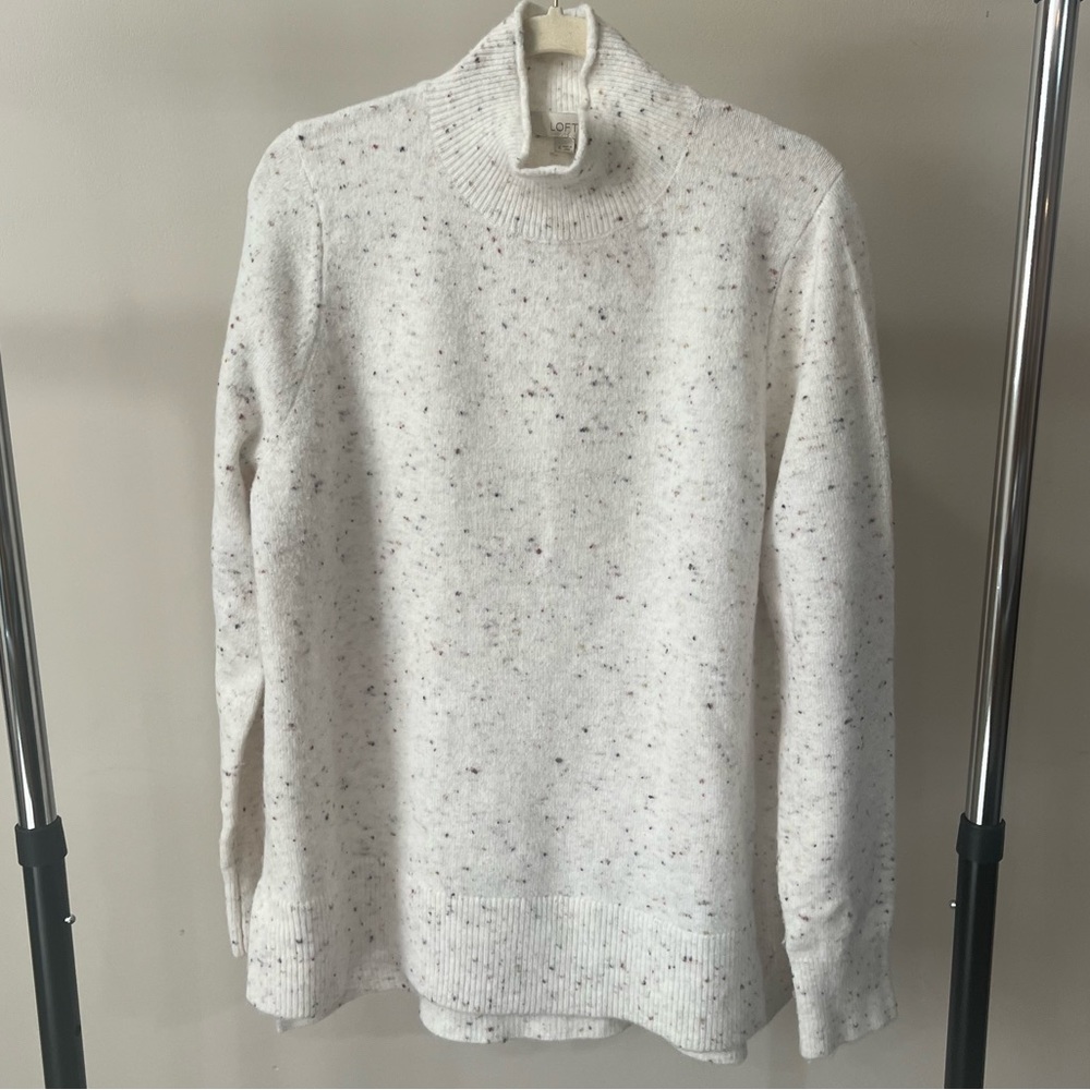 speckled cream sweater